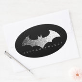 Sticker Ovale Logo Pixel Batman Arkham Knight (Enveloppe)