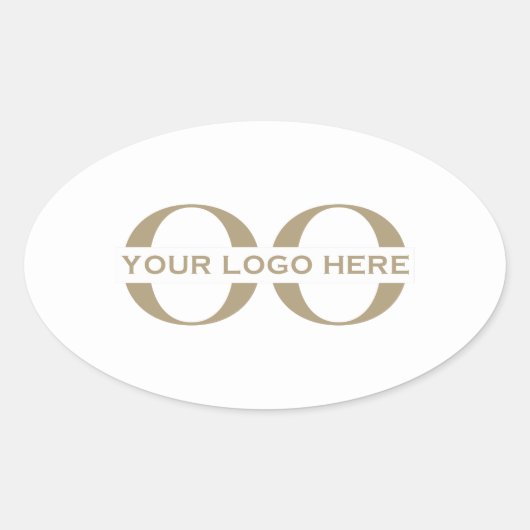 Sticker Ovale Logo simple de l'entreprise (Devant)