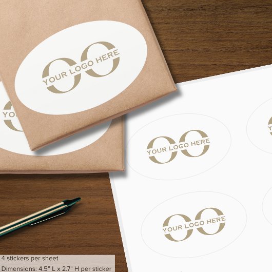 Sticker Ovale Logo simple de l'entreprise