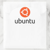 Sticker Ovale Logo Ubuntu Linux (Sac)