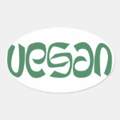 Sticker Ovale Logo végétal stimulant et stimulant (Devant)