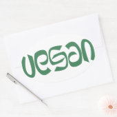 Sticker Ovale Logo végétal stimulant et stimulant (Enveloppe)