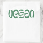 Sticker Ovale Logo végétal stimulant et stimulant (Sac)