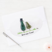 Sticker Ovale L'oiseau dit 'tweet' (Enveloppe)
