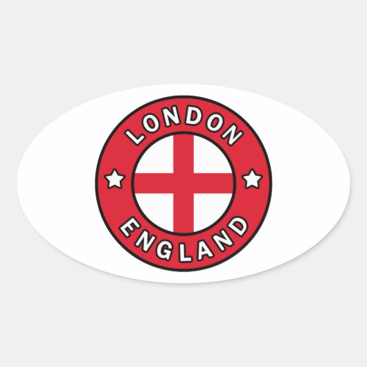 Sticker Ovale Londres Angleterre (Devant)