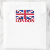 Sticker Ovale Londres en rouge (Sac)
