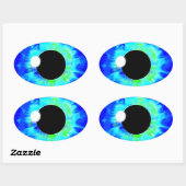 STICKER OVALE LOOCKY EYE (Feuille)