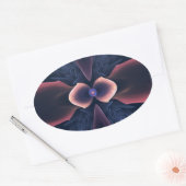 Sticker Ovale Lotus Digital Abstrait Art (Enveloppe)