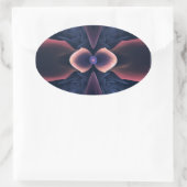 Sticker Ovale Lotus Digital Abstrait Art (Sac)