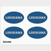 Sticker Ovale Louisiane (Feuille)