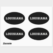 Sticker Ovale Louisiane (Feuille)