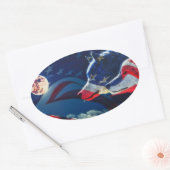 Sticker Ovale Loup (Enveloppe)