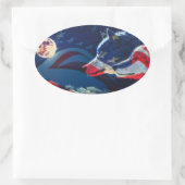 Sticker Ovale Loup (Sac)