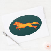 Sticker Ovale Loup d'or (Enveloppe)