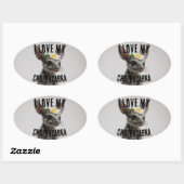 Sticker Ovale Love Chupracabra (Feuille)