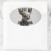 Sticker Ovale Love Chupracabra (Sac)