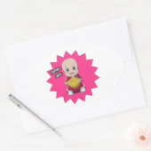 Sticker Ovale Love football (Enveloppe)