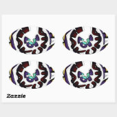 Sticker Ovale Love Hakuna Matata beaux cadeaux (Feuille)