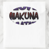 Sticker Ovale Love Hakuna Matata Cadfts (Sac)