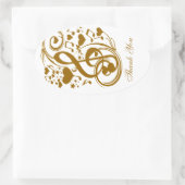 Sticker Ovale Love & Joy-Or (Sac)