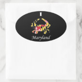 Sticker Ovale Love Maryland (Sac)