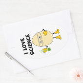 Sticker Ovale Love Science (Enveloppe)