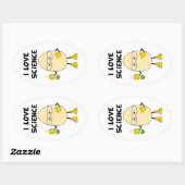 Sticker Ovale Love Science (Feuille)