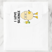 Sticker Ovale Love Science (Sac)