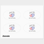 STICKER OVALE LOVE SEWN (Feuille)
