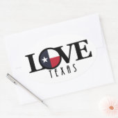 Sticker Ovale LOVE Texas (Enveloppe)
