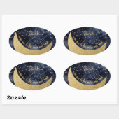 Sticker Ovale Love You to the Moon and Back Custom (Feuille)