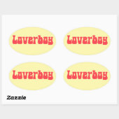 Sticker Ovale Loverboy (Feuille)
