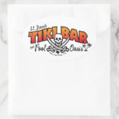 Sticker Ovale Lt. Dan's Tiki Bar & Pool Oasis Merchandises (Sac)