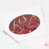 Sticker Ovale Lucifer le diable, prince d'obscurité, Satan (Enveloppe)