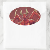 Sticker Ovale Lucifer le diable, prince d'obscurité, Satan (Sac)