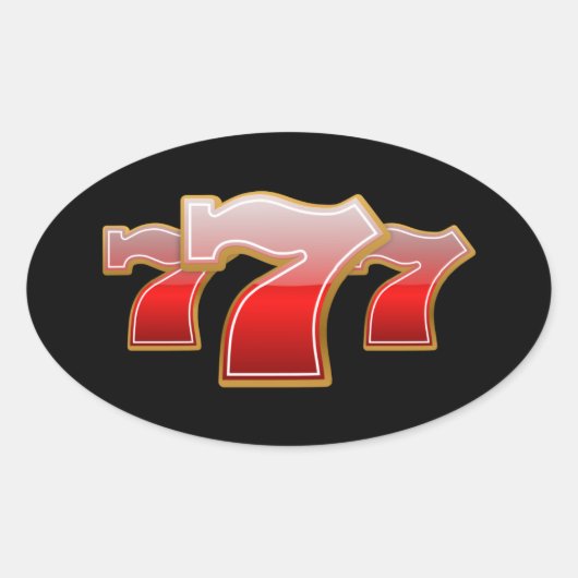 Sticker Ovale Lucky Seven (Devant)