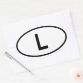 Sticker Ovale Luxembourg "L" (Enveloppe)