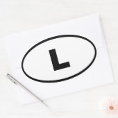 Sticker Ovale Luxembourg - L - Europe (Enveloppe)