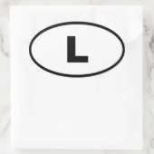 Sticker Ovale Luxembourg - L - Europe (Sac)