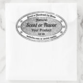 Sticker Ovale Luxueux Parties scintillant d'étincelle d'argent É (Sac)