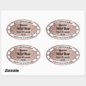 Sticker Ovale Luxueux Rose Parties scintillant or Bijoux produi (Feuille)