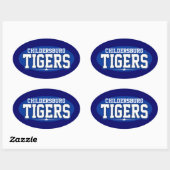 Sticker Ovale Lycée Childersburg ; Tigers (Feuille)