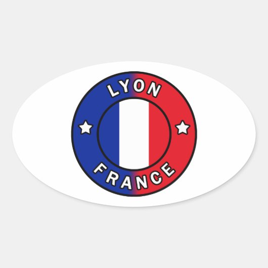 Sticker Ovale Lyon France (Devant)