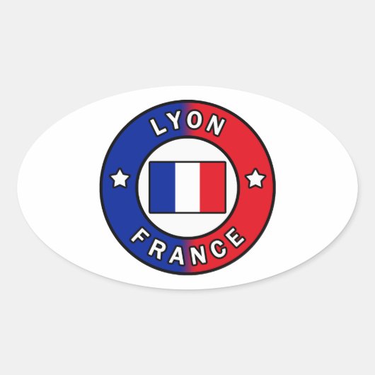 Sticker Ovale Lyon France (Devant)