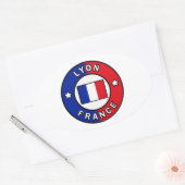 Sticker Ovale Lyon France (Enveloppe)