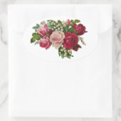 Sticker Ovale Lys victorienne classique de la vallée Romance (Sac)