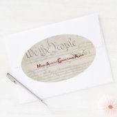 Sticker Ovale M A C A - Make America Constitutional Again! (Enveloppe)