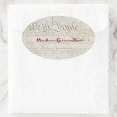 Sticker Ovale M A C A - Make America Constitutional Again! (Sac)