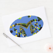 Sticker Ovale M Bleu (Enveloppe)