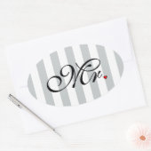 Sticker Ovale M. Husband Groom Cliquez pour Customiser des bande (Enveloppe)